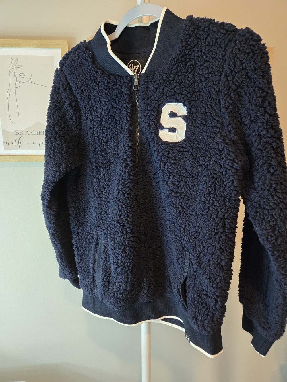 47 Navy Jacket with White Trim and Logo